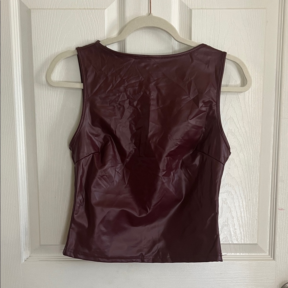 Sleek Burgundy Women's Top